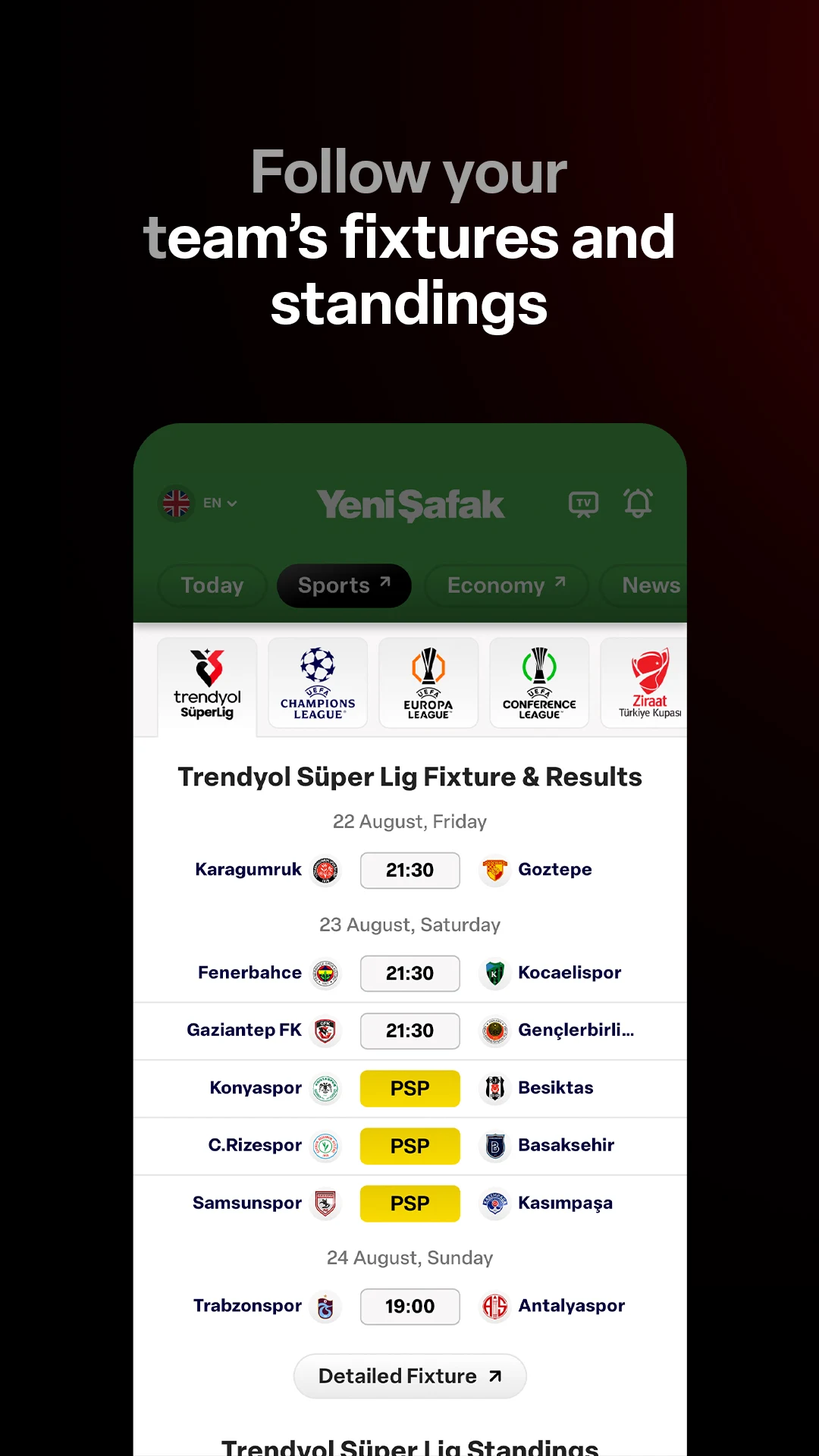 Yeni Şafak English screenshot